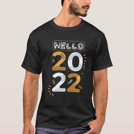 T-shirt bye 2021 Hello 2022 Happy New Year  Christmas Xmas (Devant)