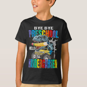 T-shirt Bye Bye Préscolaire Hello Kindergarten Monster Tru