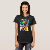 T-shirt Bye Bye School Hello Pool (Devant entier)