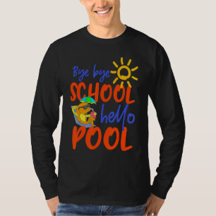 T-shirt Bye Bye School Hello Pool Lunettes de soleil Poiss