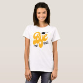 T-shirt Bye jaune Cap supérieur (Devant entier)