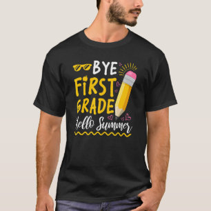 T-shirt Bye Première Année Bonjour Été Joyeux Dernier Jour