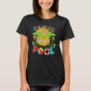 T-shirt Bye School Bonjour Été Avec Lunettes De Soleil Et