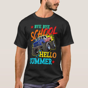 T-shirt Bye School Bonjour Été Dernier Jour De L'École Mon