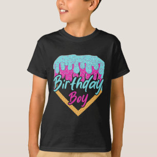 T-shirt Bysebyll 7 ans Crème Glacée Dégoulinante 7e Annive