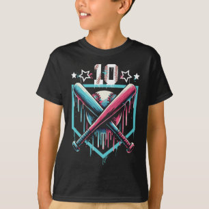 T-shirt Bysebyll Drip 10e Anniversaire Garçons Numéro 10 J