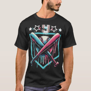 T-shirt Bysebyll Drip 9e Anniversaire Garçons Numéro 9 Jeu