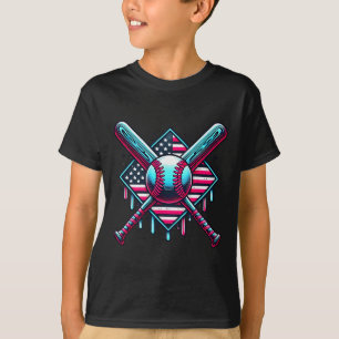 T-shirt Bysebyll Drip pour garçons graphique du drapeau am