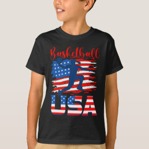 T-shirt Bysketbyll Joueur Américain Da Indépendance Da