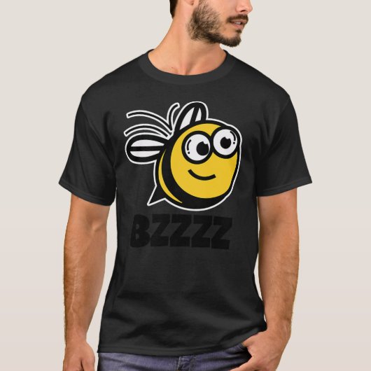 T-shirt BZZZZ Cute Childrens Bees Shirts for Kids Cartoon (Devant)