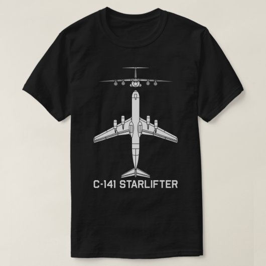 T-shirt C141 Starlifter Avion de transport militaire Silho (Design devant)