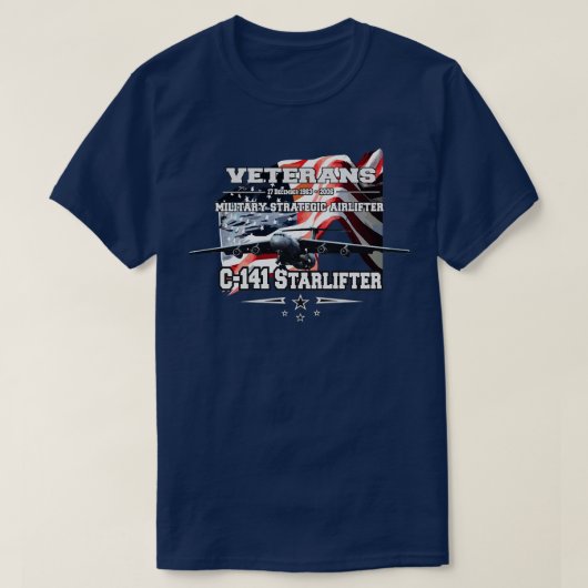 T-shirt C141 Starlifter Service militaire du transport aér (Design devant)
