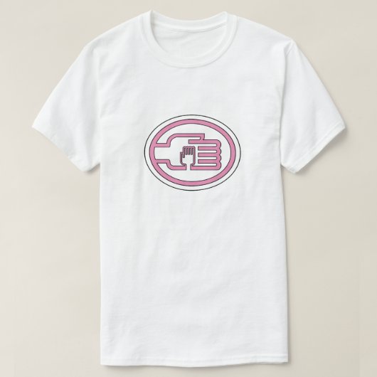 T-shirt C2B : Chemise T simple Pink Outline (Design devant)