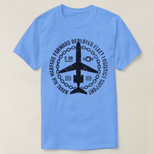 T-shirt C9B Skytrain II Militaire Soutien logistique naval (Design devant)