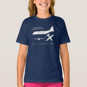 T-shirt C-130 Hercules - Plan directeur de l'avion ABD