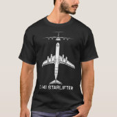 T-shirt C-141 Starlifter Avion de transport militaire Silh (Devant)