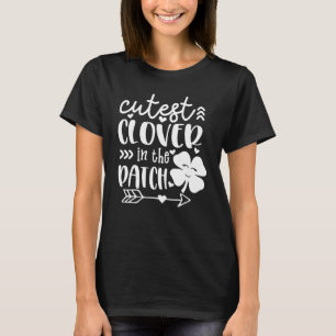 T-shirt C Cutest Dans Le Patch Shamrock Irlandais St Patri