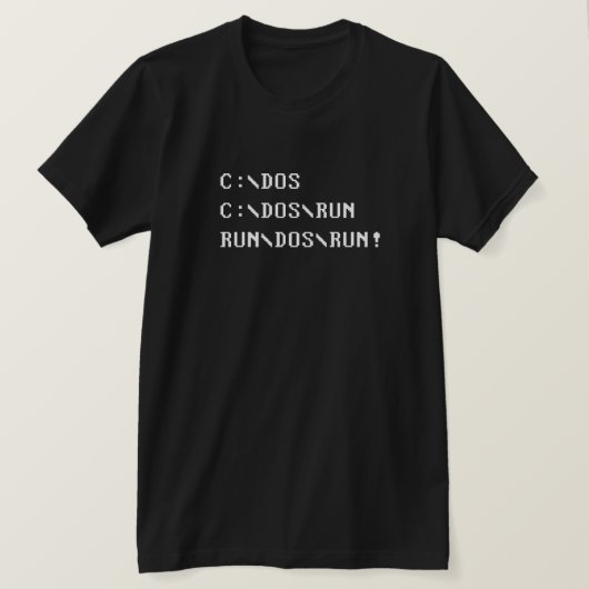 T-SHIRT C:\DOS\RUN (Design devant)