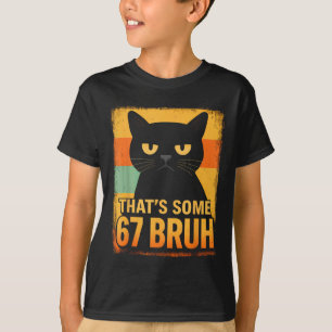 T-shirt C’est du 67 frère – Chat rétro grincheux six sept
