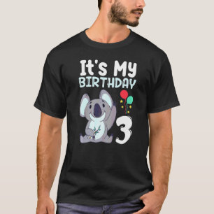T-shirt C`est mon anniversaire 3 enfants fête Thème Koala