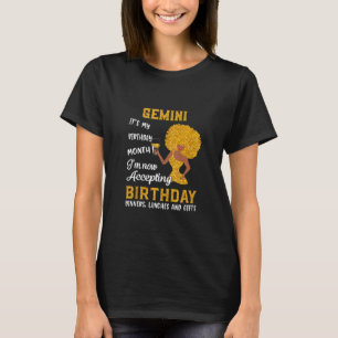 T-shirt C’est mon anniversaire Chemise noire Femmes Gemini