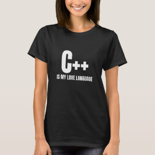 T-shirt C++ est My Love Language Nerdy Programmation Homme