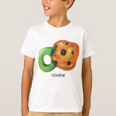 T-shirt C est pour Cookie Alphabet Letter Chocolate Chip (Devant)