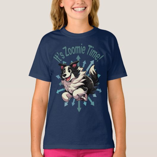T-shirt C’est Zoomie Time Border Collie (Devant)