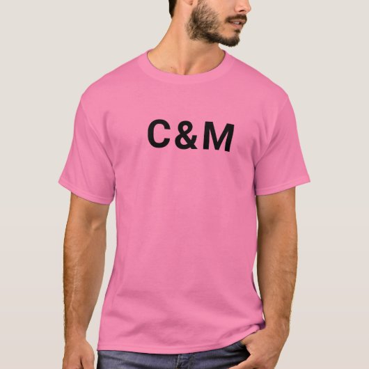 T-shirt C&M rose (Devant)