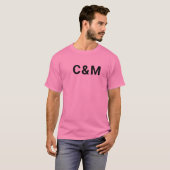 T-shirt C&M rose (Devant entier)