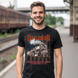 T-shirt C&O Classe H-8 Locomotive Allegheny - Drapeau amér