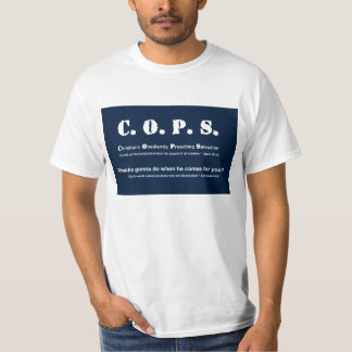 T-shirt C.O.P.S. Chrétiens prêchant avec obéissance le