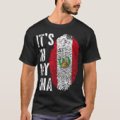 T-shirt C_s dans mon ADN Fier drapeau péruvien américain p (Devant)