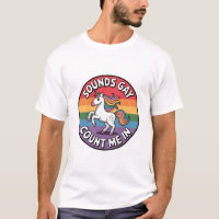Ça a l'air gay, comptez-moi LGBT drapeau licorne a
