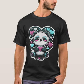 T-shirt Ça Aime Pandas Panda He Purple