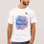 T-shirt Ça arrive en buvant (Devant)
