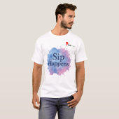 T-shirt Ça arrive en buvant (Devant entier)