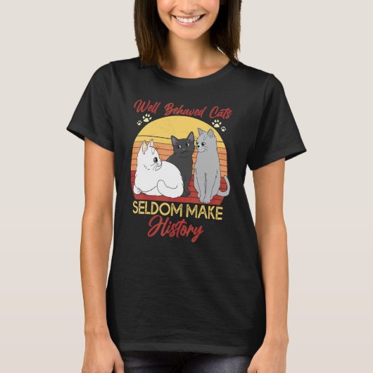 T-shirt Ca Chats Bien Elevés Chat Mignon (Devant)