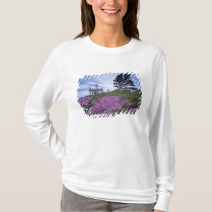 T-shirt CA, Crescent City, phare de Battery Point avec