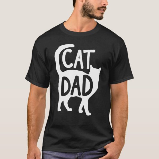 T-shirt Ca Dad Daddy Cat Father's Day Men (Devant)