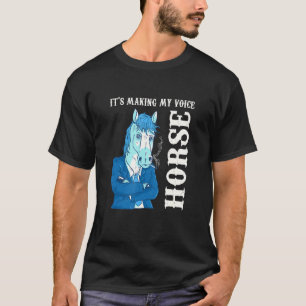 T-shirt Ça Fait Ma Voix Costume Cheval Cigarette Fumer
