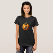 T-shirt Ca Hallowen Ca Citrouille Orange Chat (Devant entier)