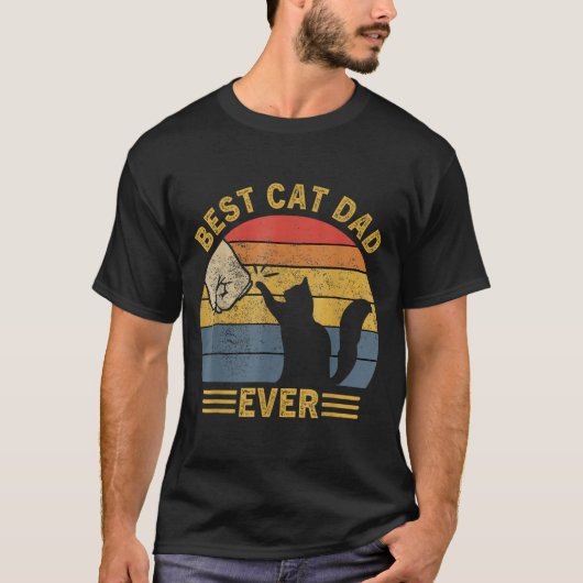 T-shirt Ca Men Cat Dad Ever Funny Cat Lover Gift  (Devant)
