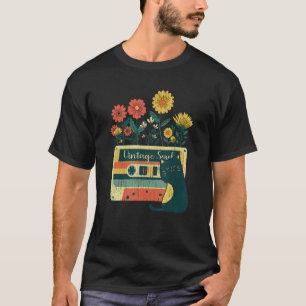 T-shirt Ca pour Dame Fleurs d'Âme Rétro Fleur Sauvage