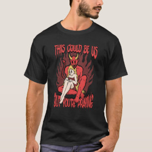 T-shirt Ça Pourrait Être Nous 666 Démon Satanique Démon Dé