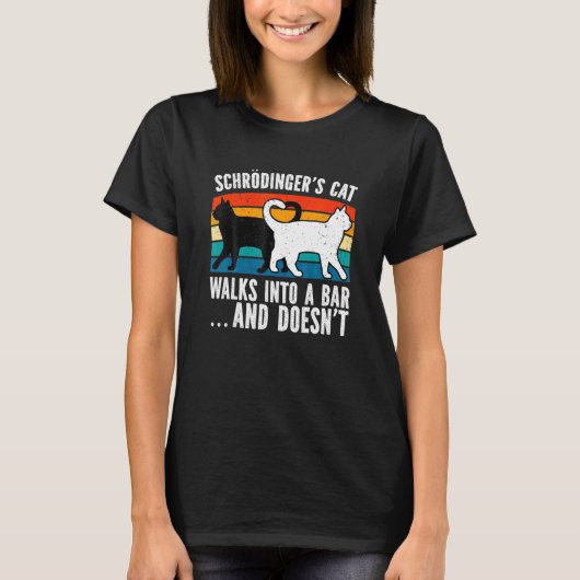 T-shirt Ca Science Schrodinger S Chat (Devant)