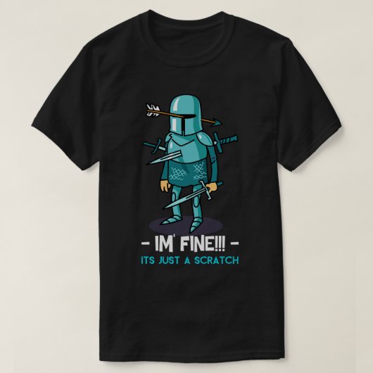 T-shirt Ça Va, C'Est Juste Un Soldat Blessé Par Un Scratèr (Design devant)