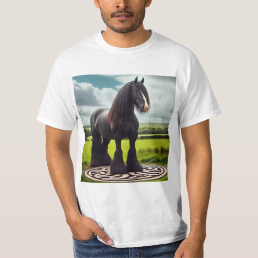 T-shirt Caballo sobre el nudo celta (Devant)