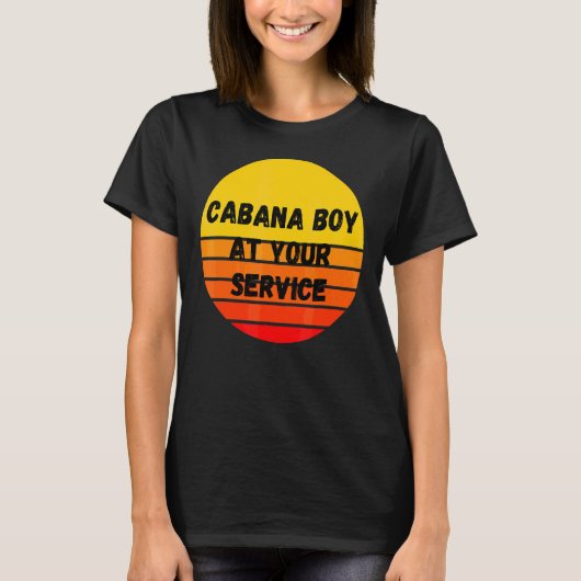 T-shirt Cabana Boy Summer Pool Party Bartender Bartending (Devant)