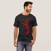 T-shirt Cabane de chasse à l'élan perdue de bois (Devant entier)